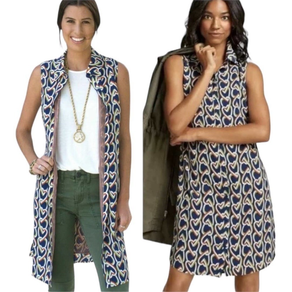 CABI Amour Heart Chain Dress M